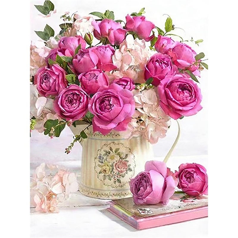 30x40cm frameless floral landscape 5D diamond painting, DIY handmade sticker, diamond painting, full diamond decorative painting for entryway and bedroom.